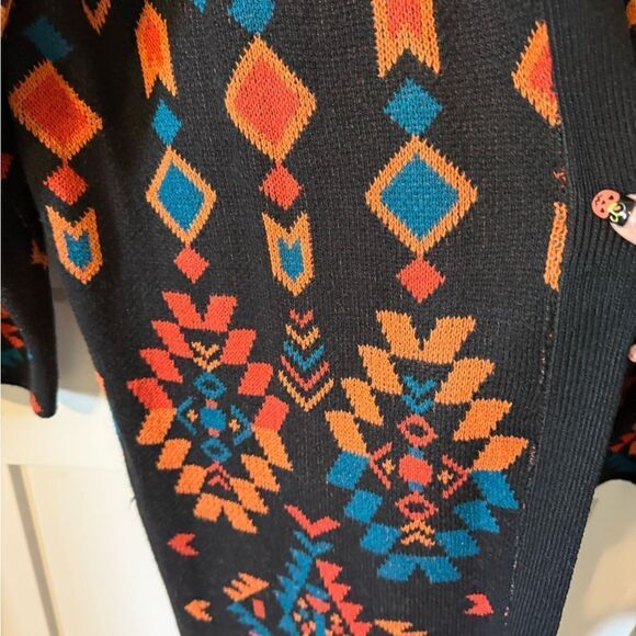 ANDREE BRAND WOMENS PLUS SIZE WESTERN SWEATER JACKET - Picture 3 of 4